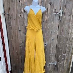 Haute hippie golden yellow dress